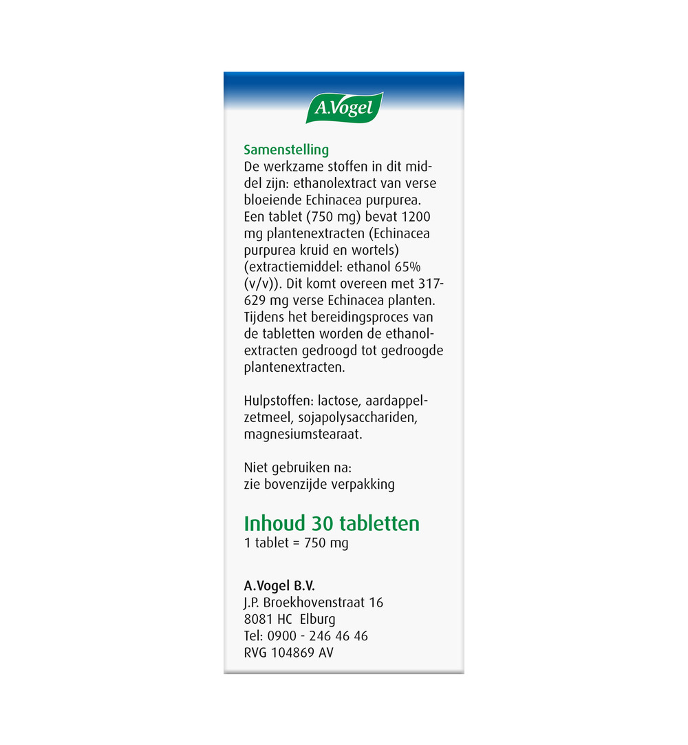 A.Vogel Echinaforce Sterk 1200Mg (30 Tabletten) - image 4