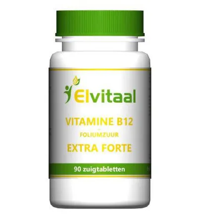 Elvitaal/Elvitum Vitamine B12 extra forte + foliumzuur (90 stuks)