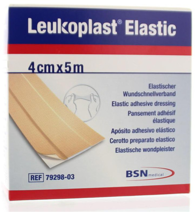 Leukoplast Elastic wondsnelverband 5m x 4 (1 stuk)