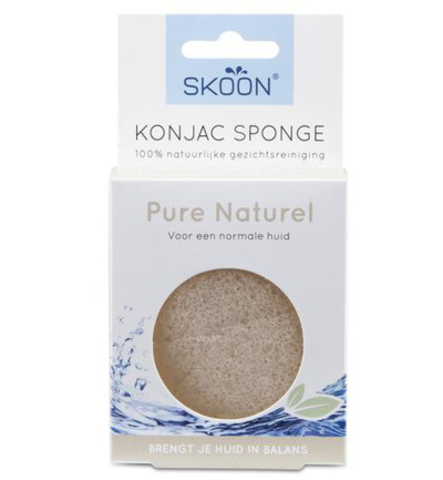 Skoon Konjac Spons Pure Bio (1 stuk)