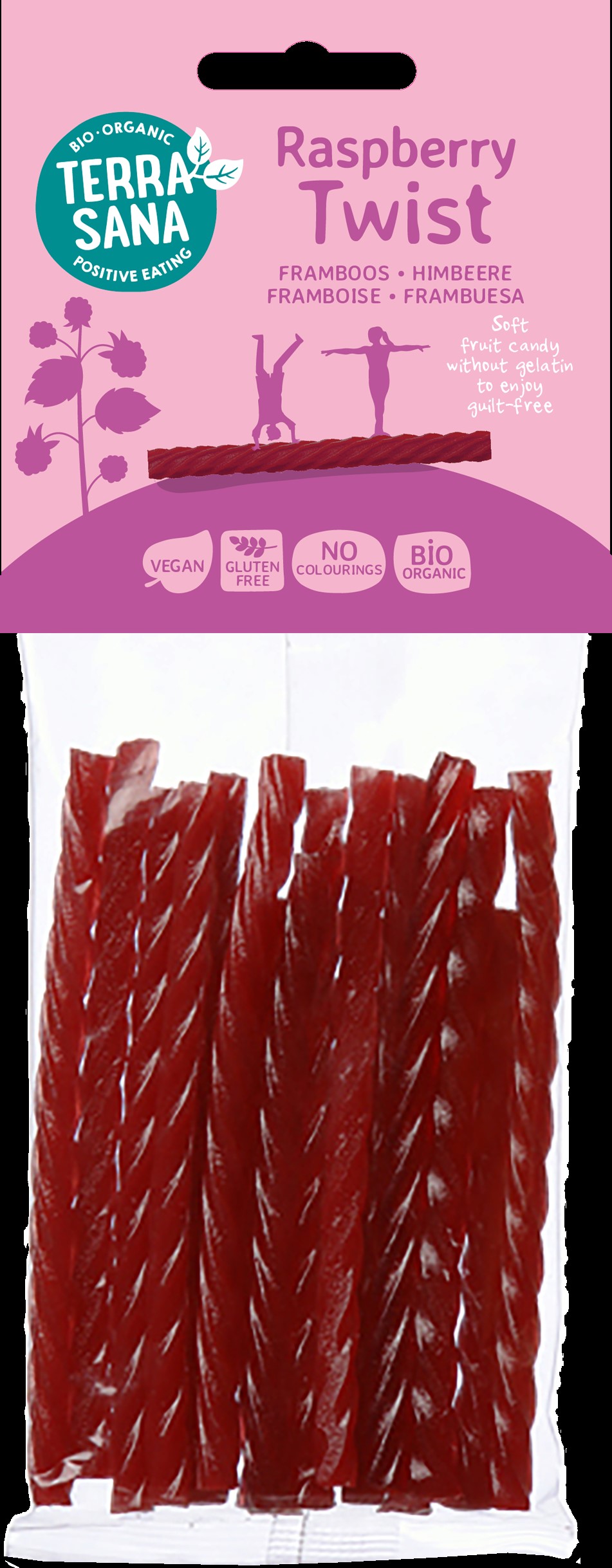 TerraSana Twists Dropkabels Framboos (75 gr)