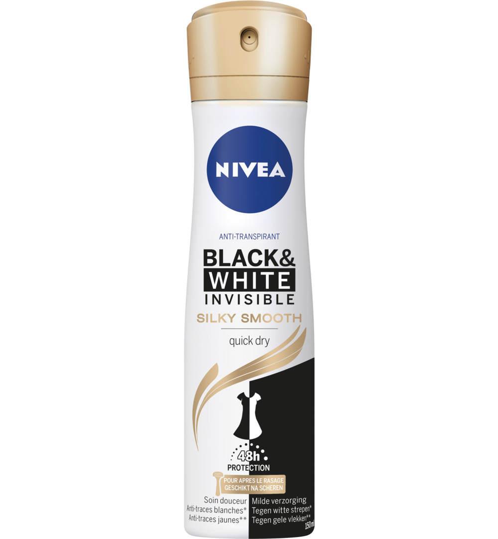 Nivea Deodorant black & white silky smooth spray (150 ml)