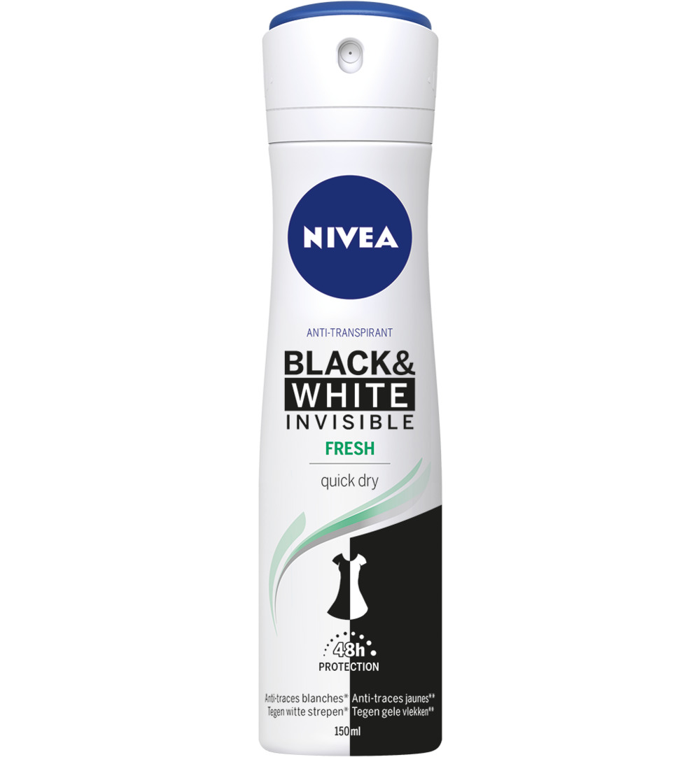 Nivea Deodorant spray invisible black & white fresh (150 ml)