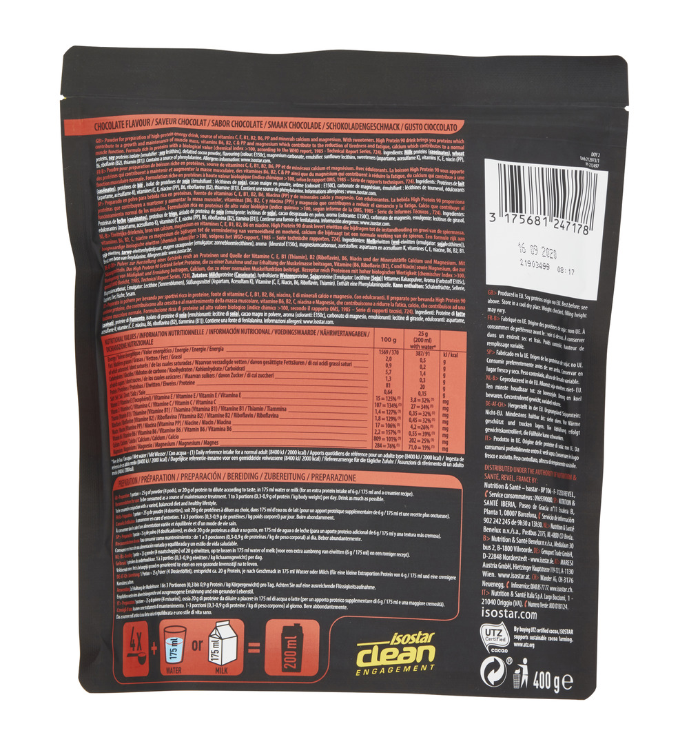 Isostar High Protein 90 Chocolate Flavour (400 gr)