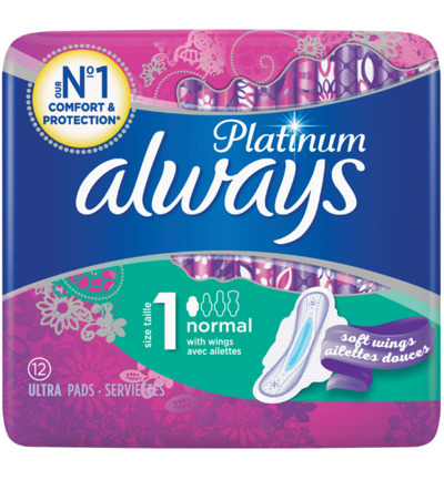 Always Maandverband platinum ultra normaal (12 stuks)