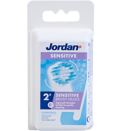 Jordan Sensitive Opzetborstels 2-pack (2 stuks)