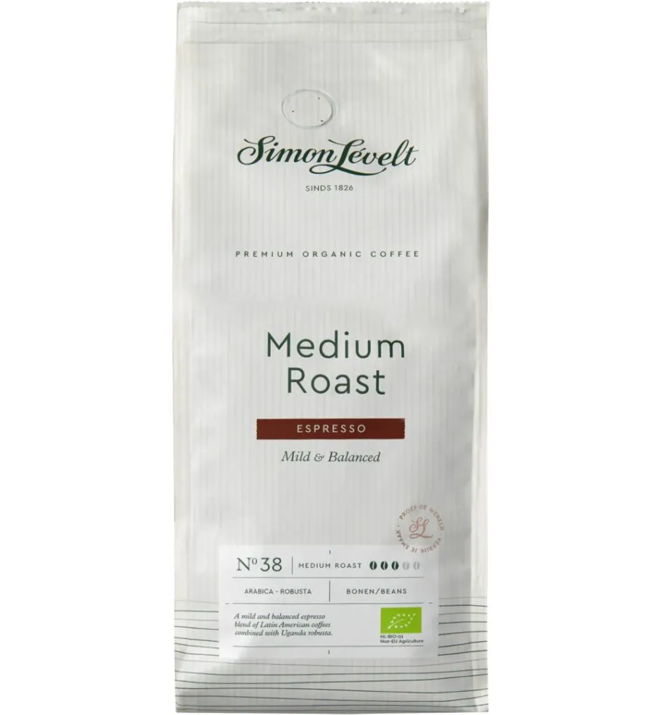 Simon Levelt Cafe N38 espresso medium dark roast bio (500 gr)