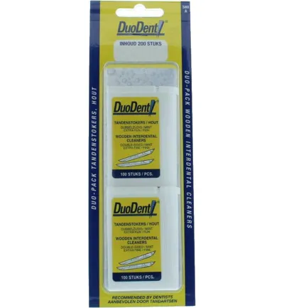 Duodent Tandenstoker hout (200 stuks)