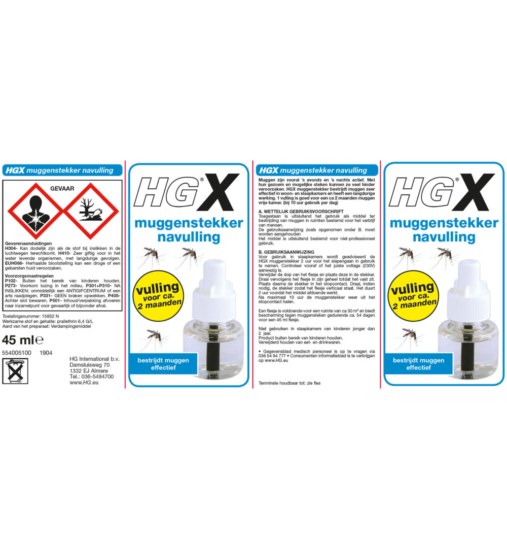 HG X Muggenstekker Navulling (1 stuk) - image 2