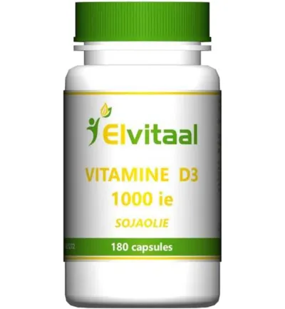 Elvitaal/Elvitum Vitamine D3 1000IE soja (180 capsules)
