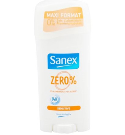 Sanex Deodorant stick zero % sensitive (65 ml)