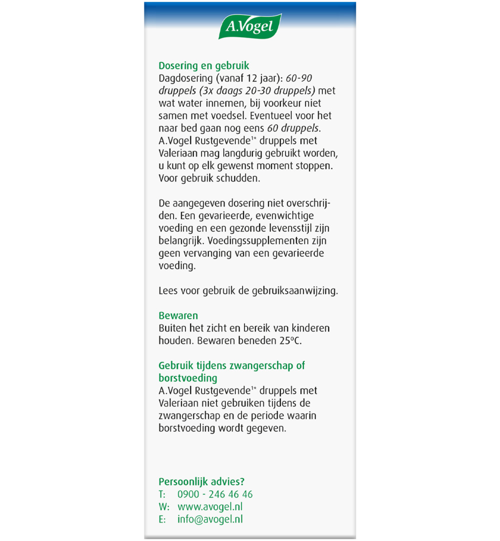 A.Vogel Rustgevende druppels valeriaan (50 ml) - image 2