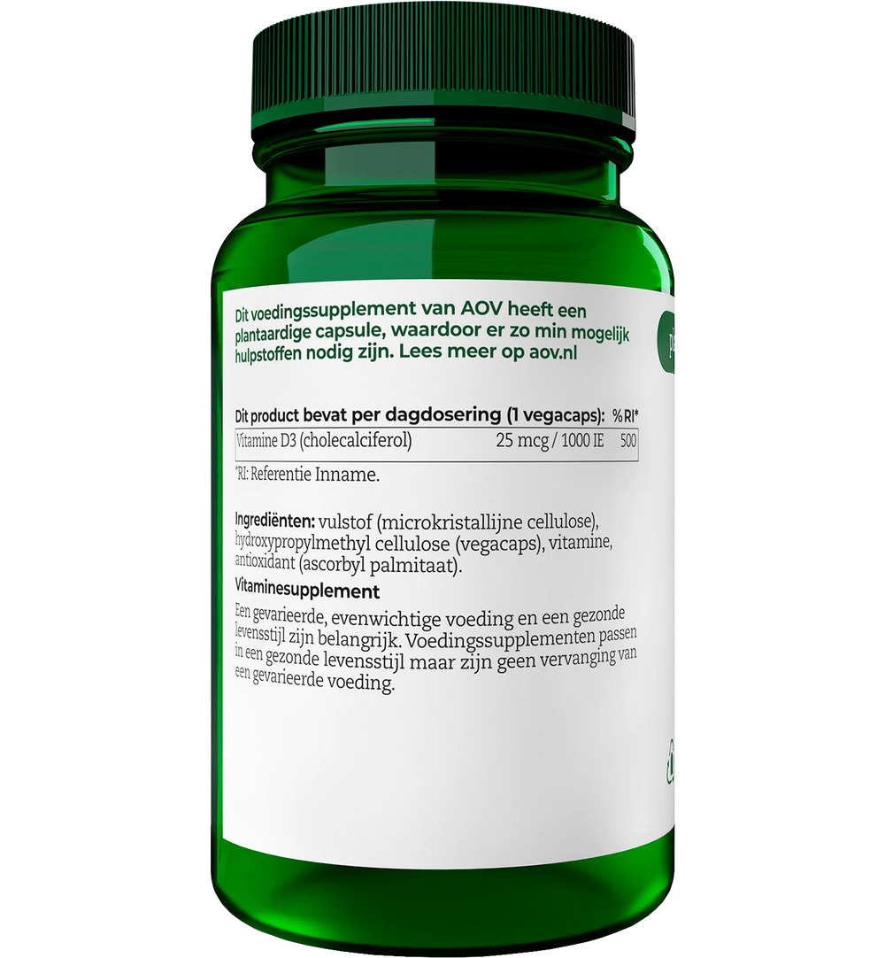 AOV 402 Vitamine D3 25mcg (60 vega capsules) - image 2