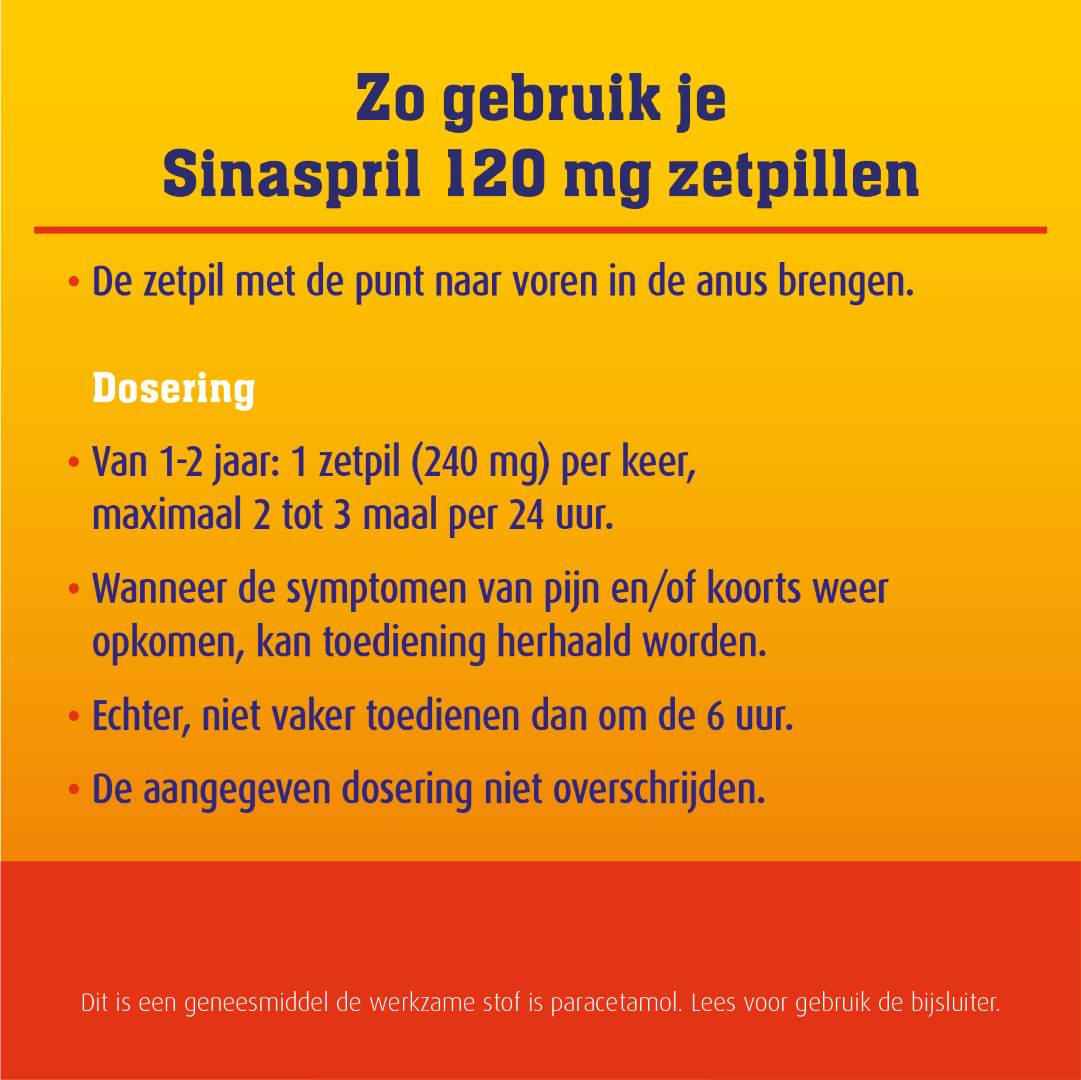 Sinaspril Zetpil 240mg (10 zetpillen) - image 4