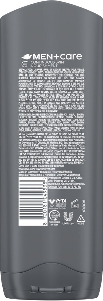 Dove Men showergel endurance comfort (250 ml)