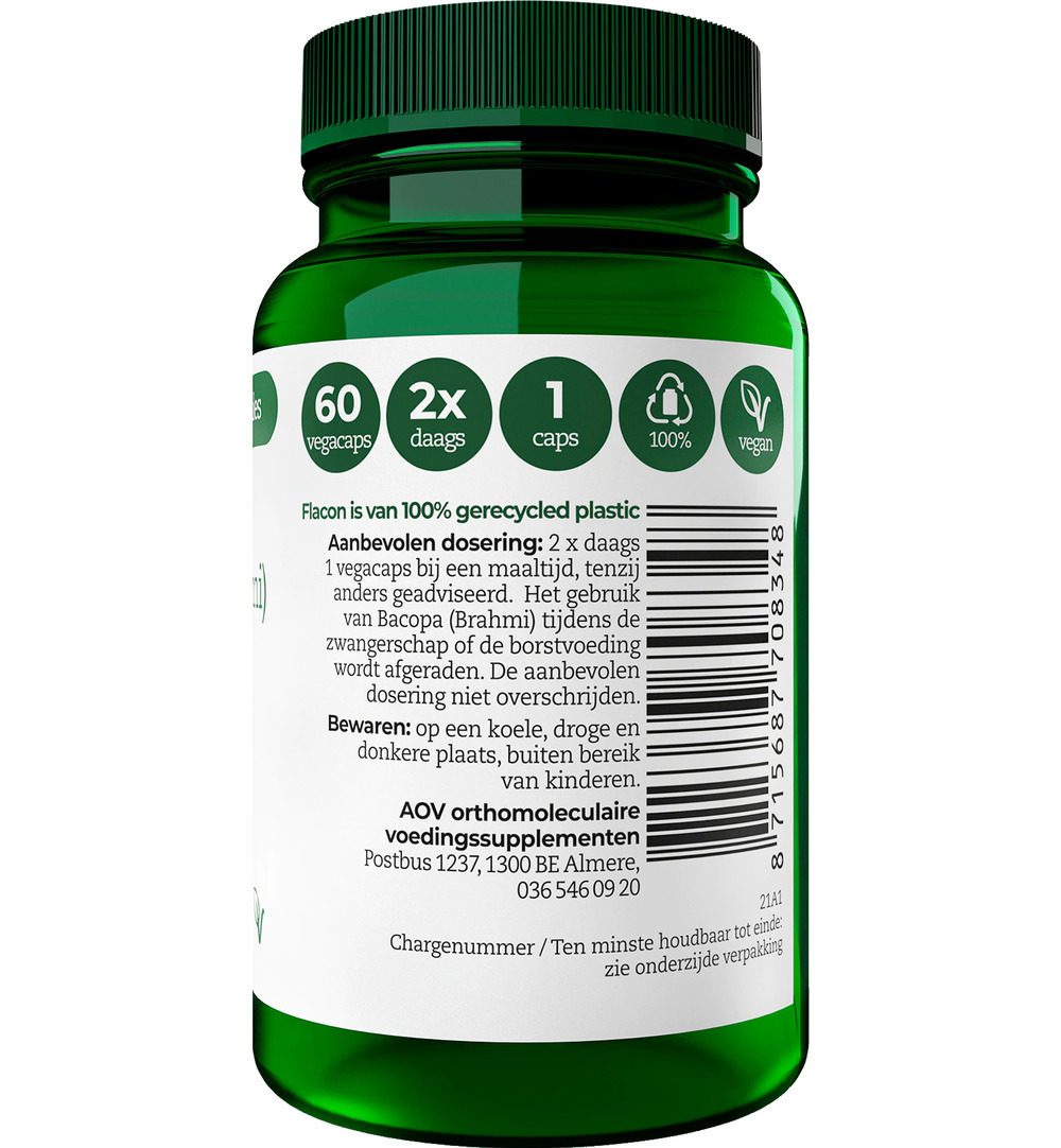 AOV 834 Bacopa (60 vega capsules) - image 2