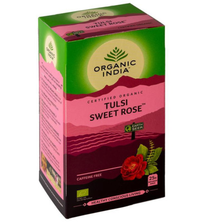 Organic India Tulsi Sweet Rose Thee Bio (25 stuks)