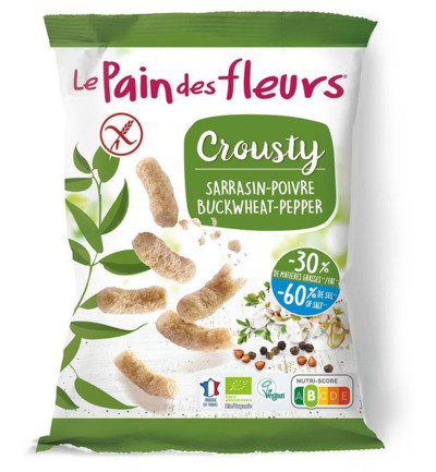 Le Pain Des Fleurs Chips Gepoft Boekweit-60%Zout Bio Glutenvrij Vegan (75 gr)
