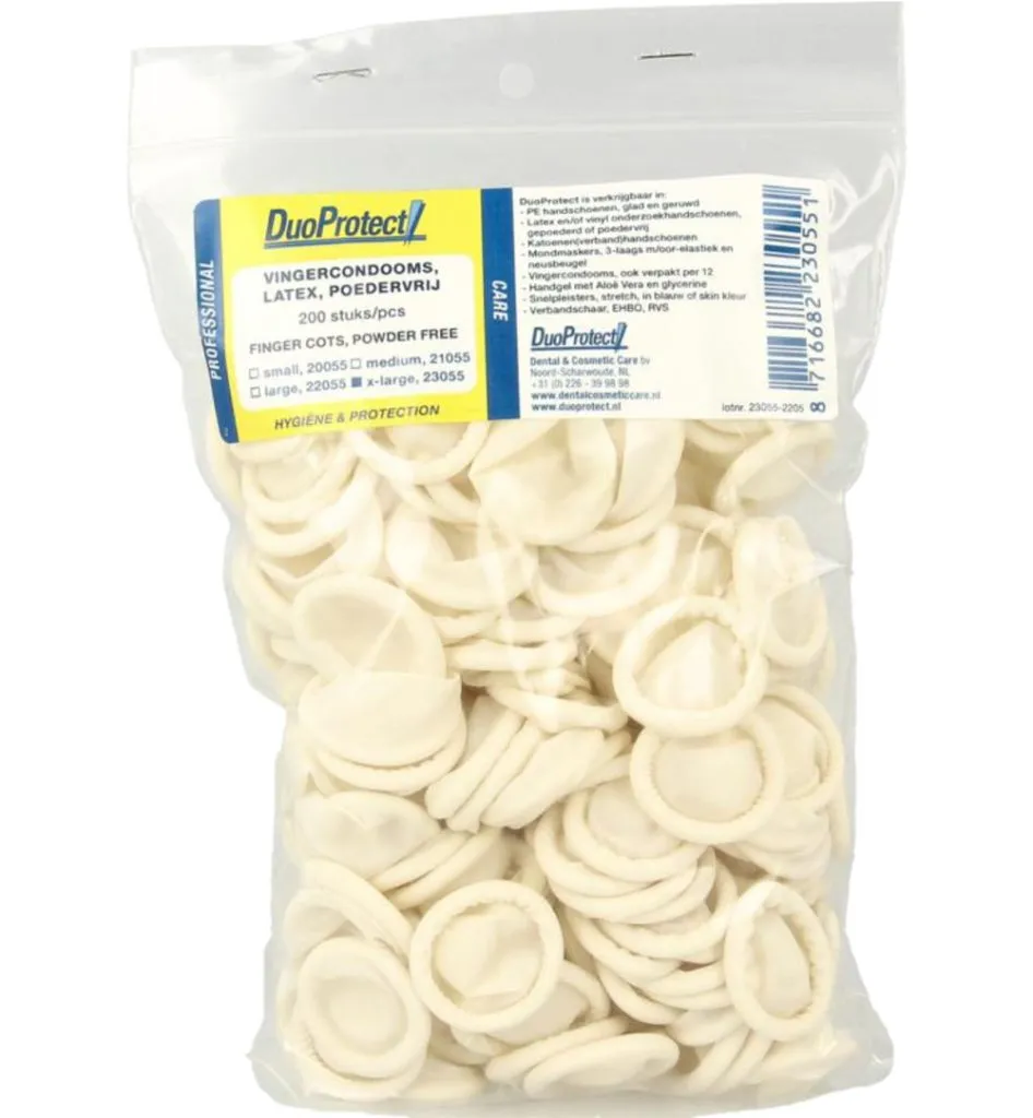 DuoProtect Vingercondoom maat XL (200 stuks)