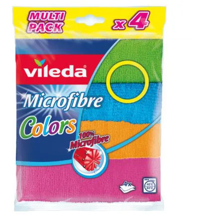 Vileda Microvezel Doeken Colors 4-Pack (1 stuk)