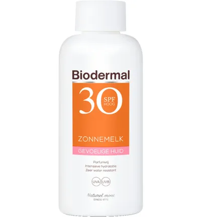 Biodermal Zonnemelk SPF30 gevoelige huid (200 ml)