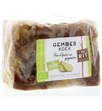 De Rit Kruidige Gemberkoek Bio (250 gr)