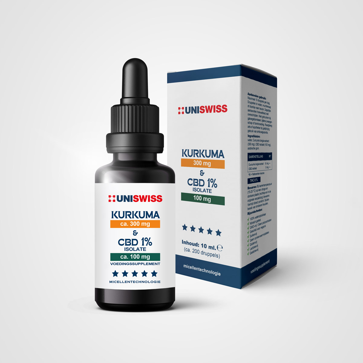 Uni Swiss Kurkuma & CBD-Isolate 1% (10 ml)