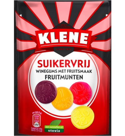 Klene Fruitmunten suikervrij (110 gr)