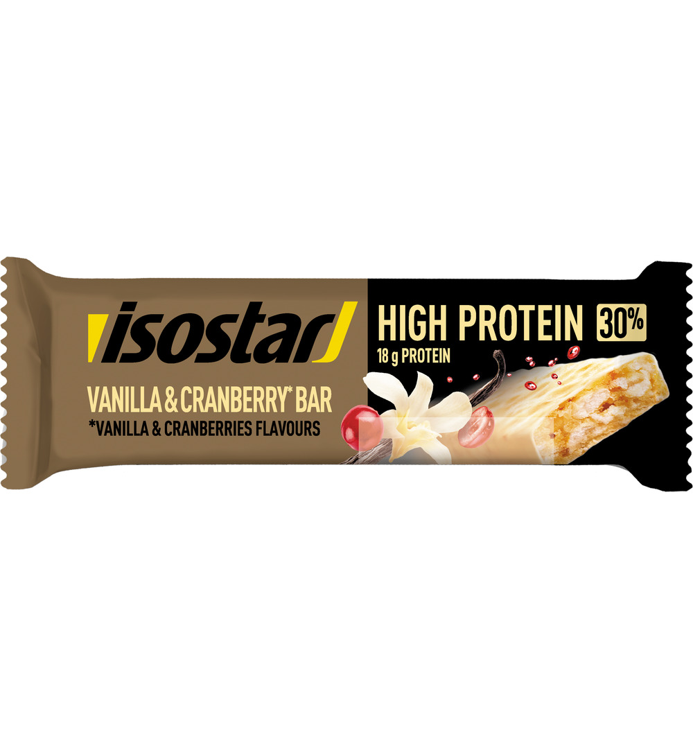 Isostar High Protein Bar Vanilla Cranberry (1 Reep)