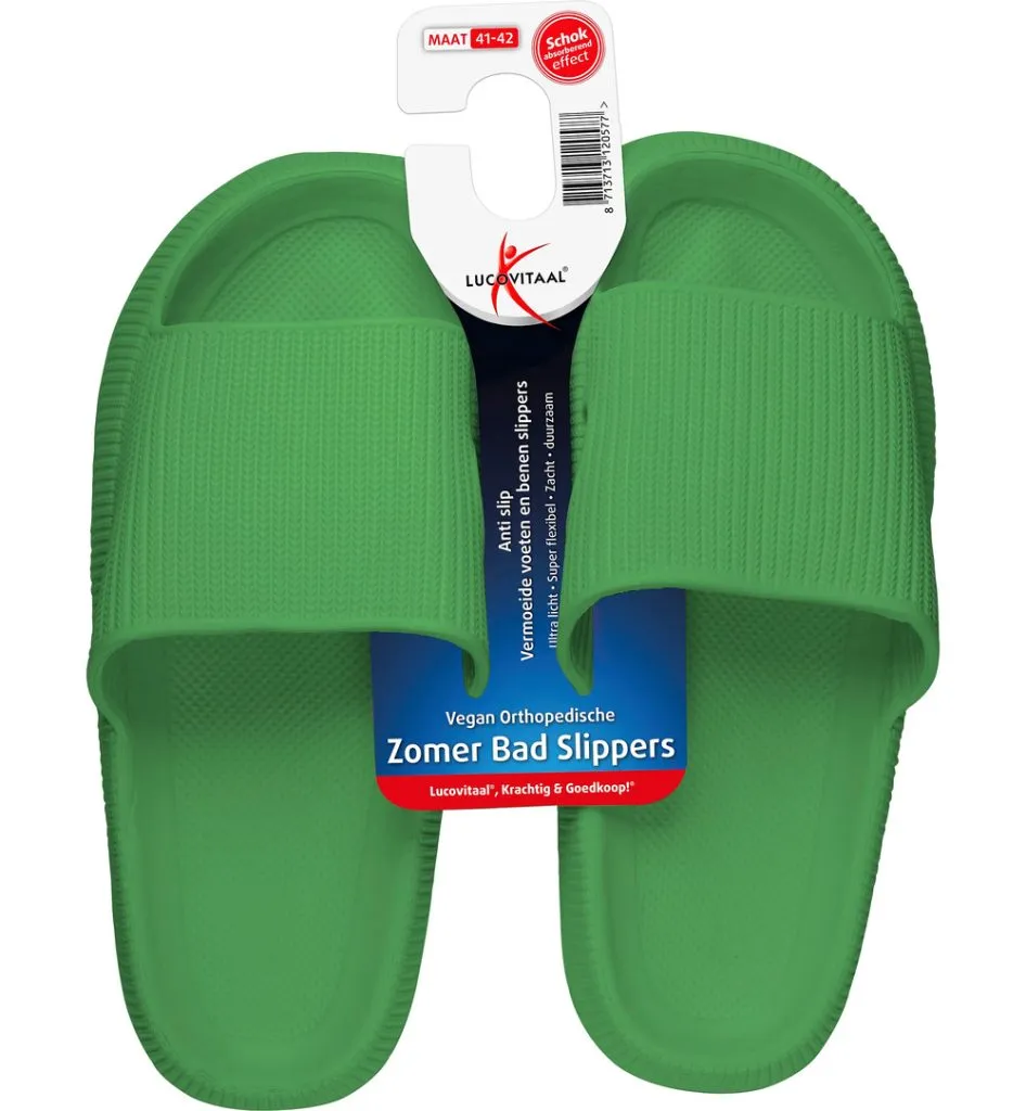 Lucovitaal Orth. Badslippers 41-42 Groen (1 paar)