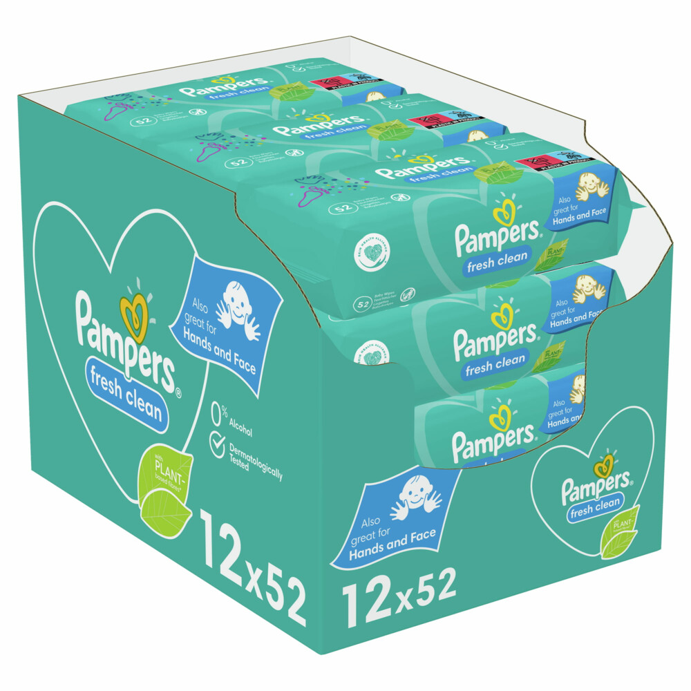 Pampers Babydoekjes Fresh Clean (12 x 52 stuks)