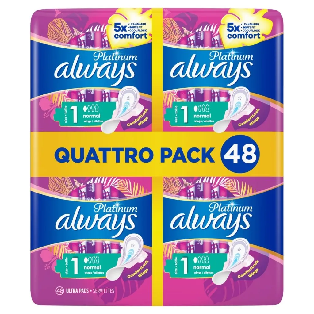 Always Plantinum Normal Quattro Pack (48 stuks)