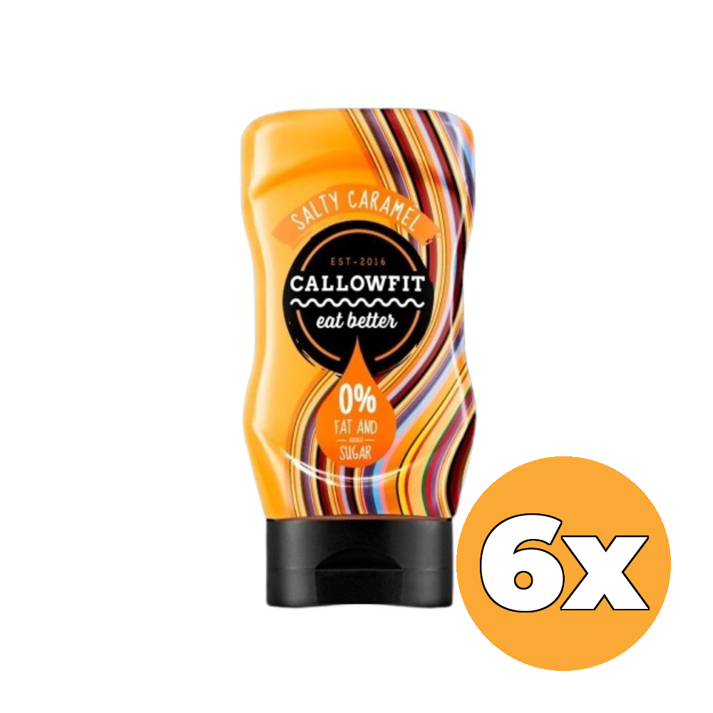 6x Callowfit Salty Caramel Sauce  (300 ml)