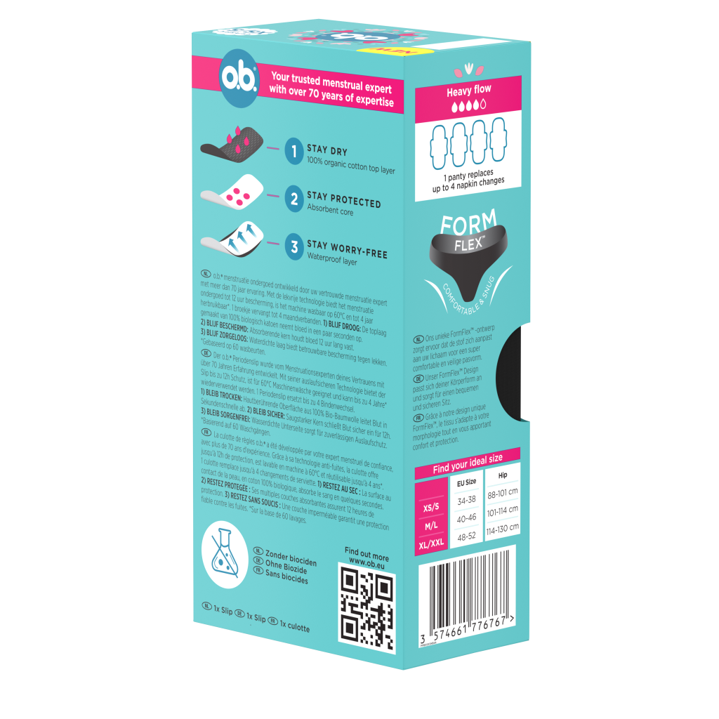 Ob Herbruikbaar Menstruatie Ondergoed XS/S (1 stuk) - image 2