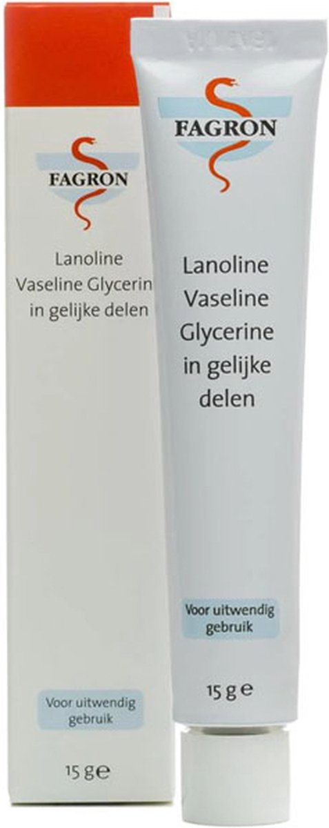 Fagron Lanoline Vaseline Glycerine in Gelijke Delen (15 gr)