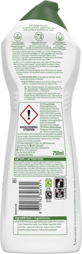 Cif Cream Normaal Schuurmiddel (750 ml)