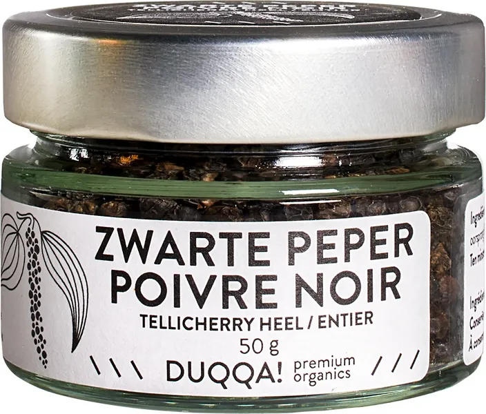 Duqqa! Zwarte-Peper Tellicherry Heel (50 gr)