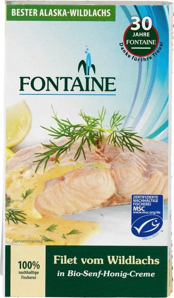 Fontaine Zalmfilet Wild, Honing Mosterd (200 gr)