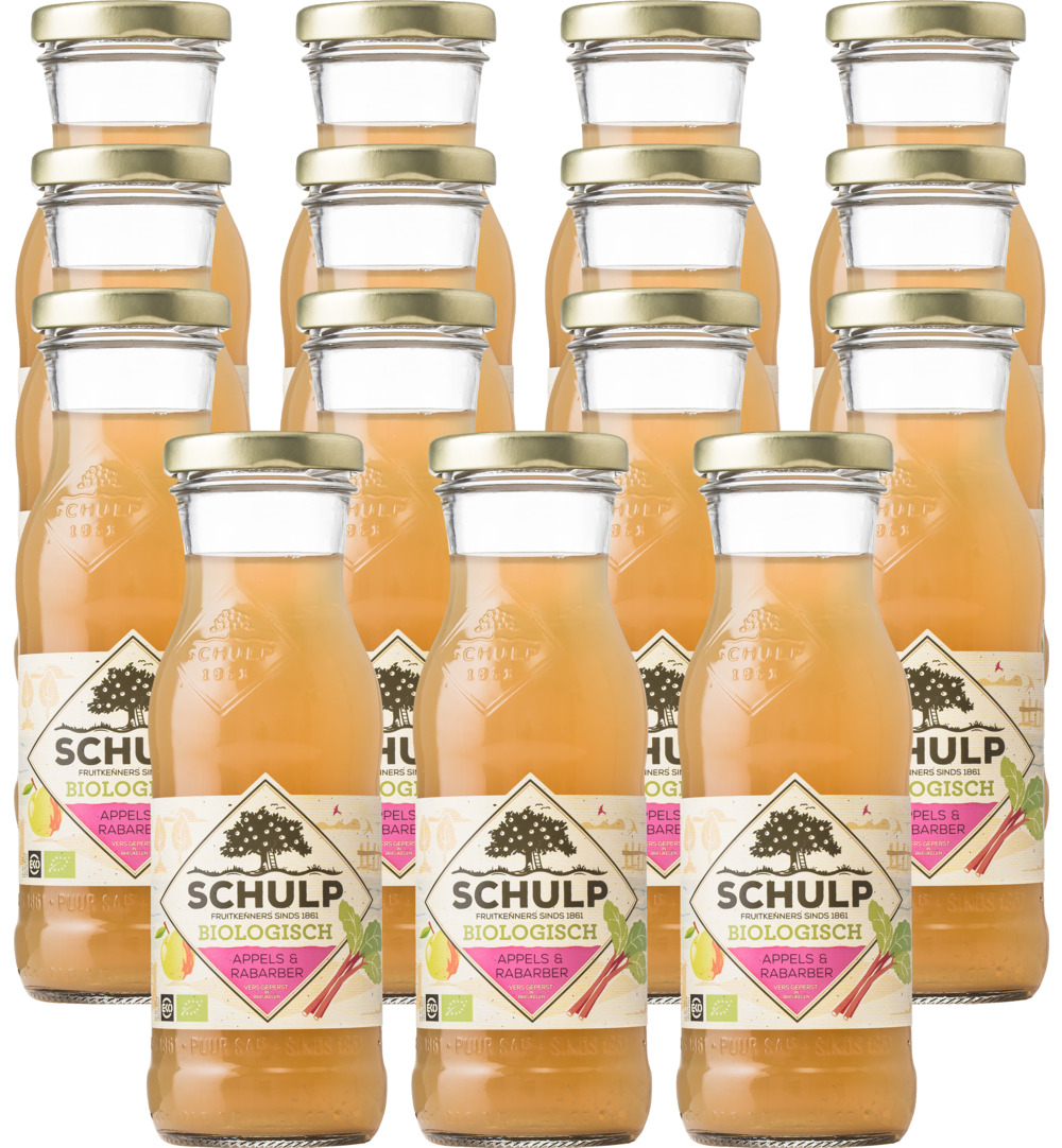 Schulp Appel Rabarbersap Bio 15 Pack (15 x 200 ml)