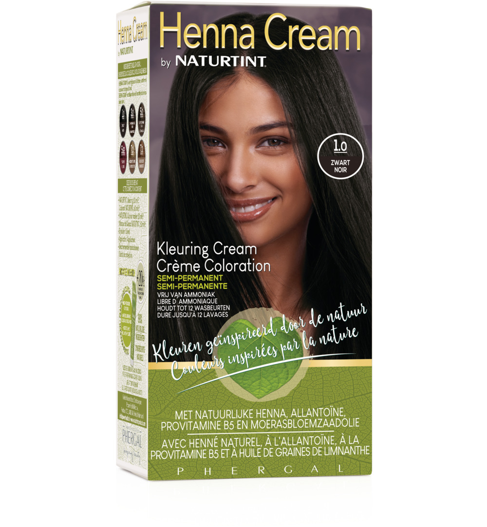Naturtint Henna cream 1.0 zwart (110 ml)