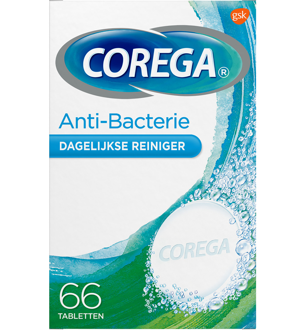 Corega Anti bacteriele Tabs (66 stuks)