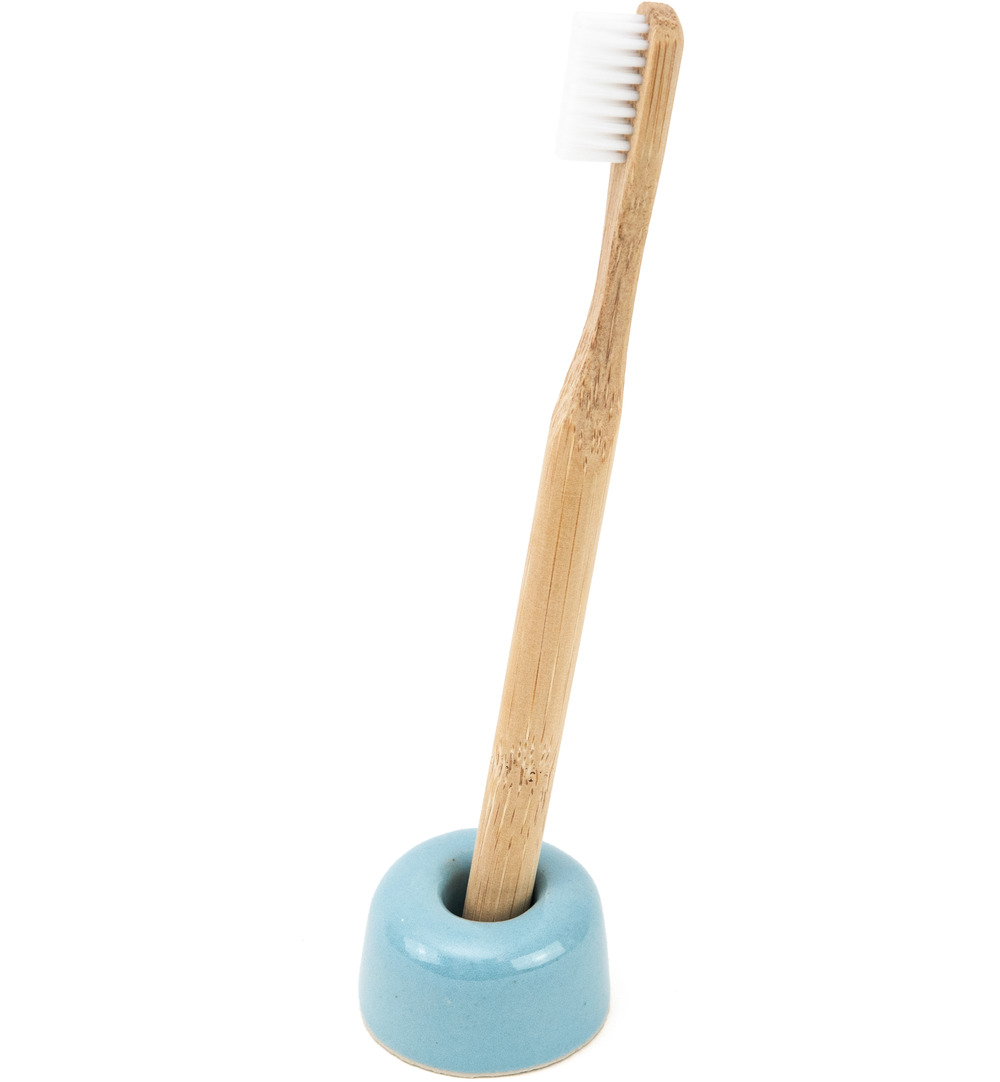 Hydrophil Tandenborstel houder blauw keramiek (1 stuk)