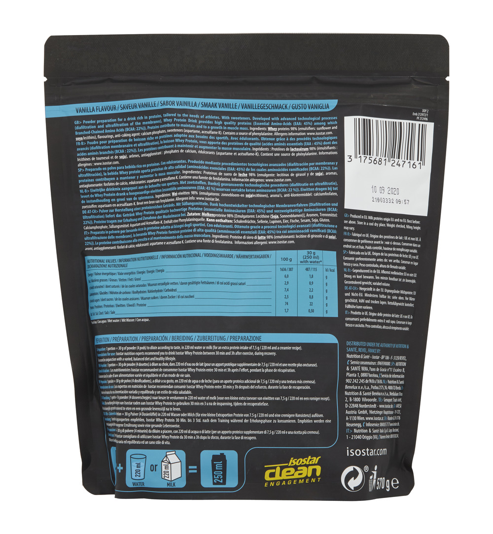 Isostar Whey Protein Vanilla (570 gr)