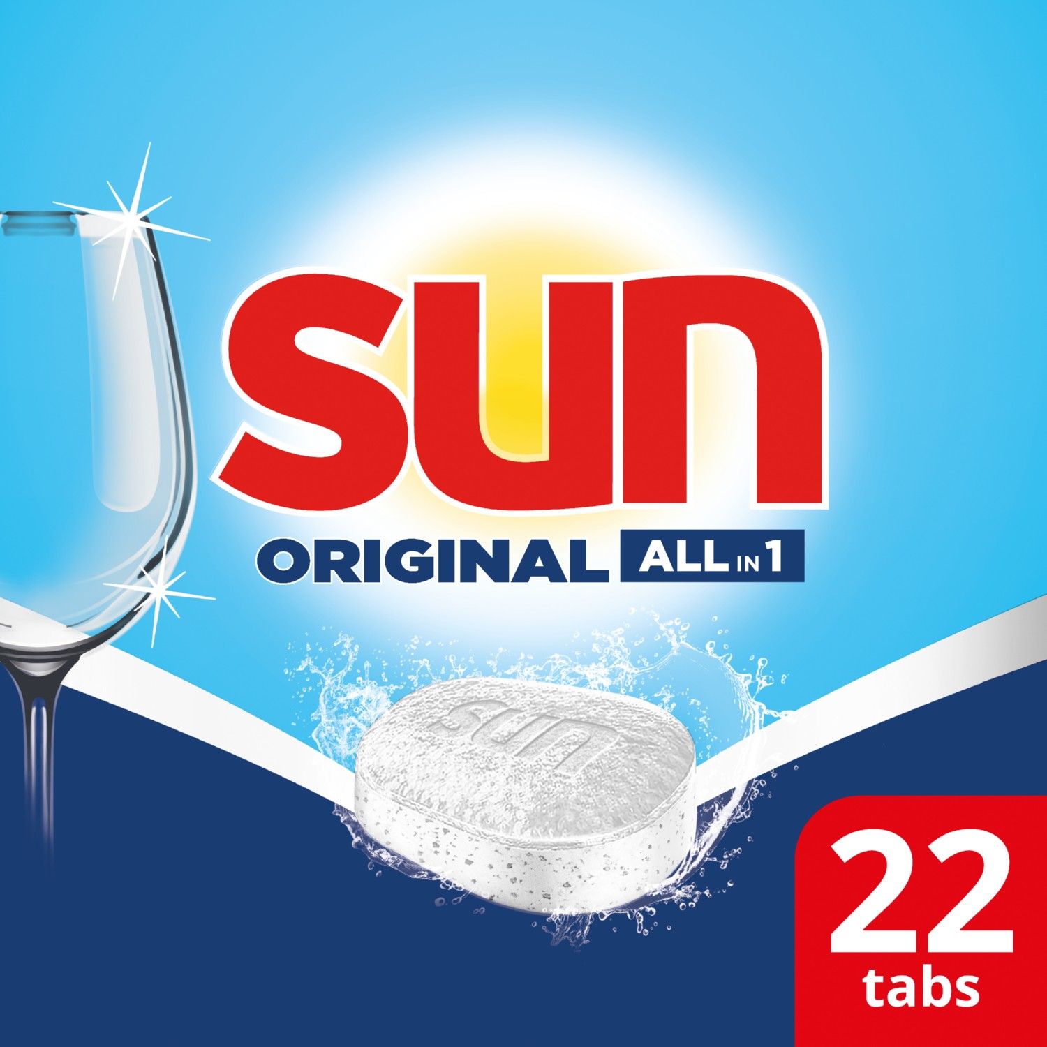 Sun Vaatwastabletten All-In-1 Original (22 tabletten)