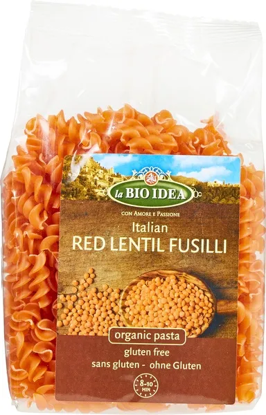 La Bio Idea Fusilli Rode Linzen Glutenvrij (250 gr)