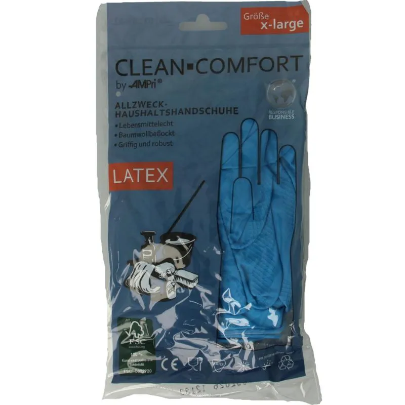 Clean-Comfort Huishoudhandschoen Blauw Maat XL (1 paar)