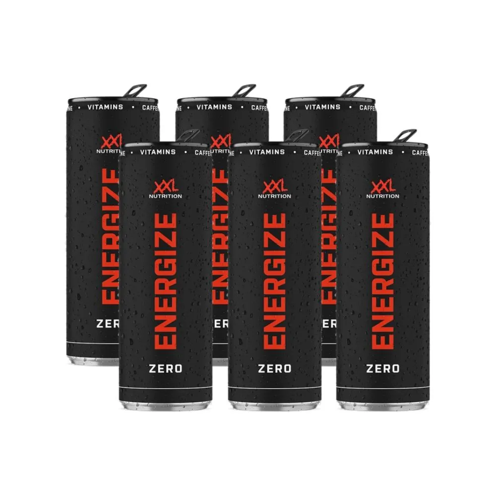 XXL Nutrition Energize! Energy Drink - Black - Zero (6 X 330 ml)