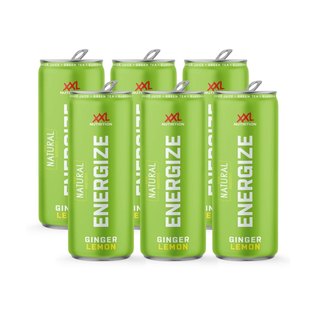 XXL Nutrition Energize! Energy Drink - green - Ginger Lemon - Natural (6 X 330 ml)