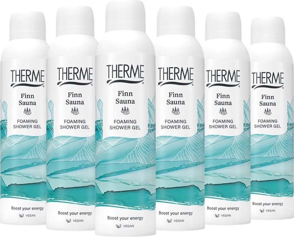 6x Therme Finn sauna foam showergel (200 ml)