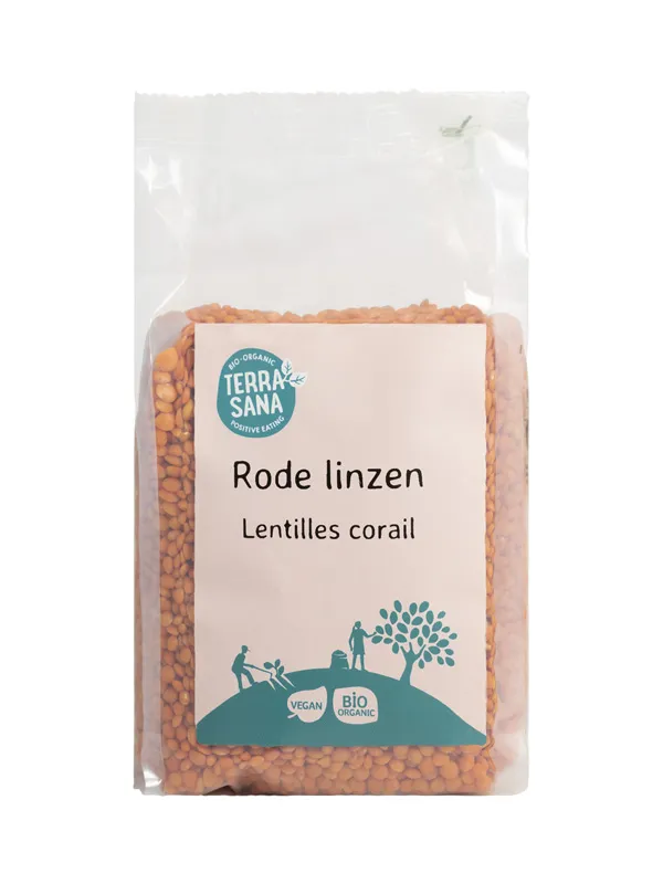 TerraSana Linzen rood bio (500 gr)